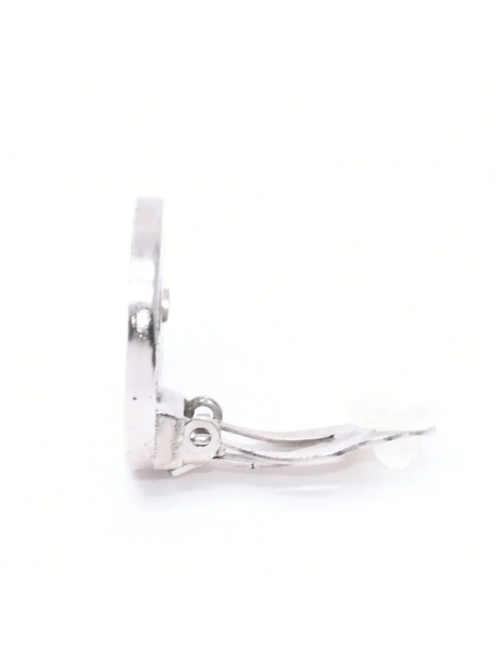 Chanel Vintage CC Logo Earrings 97 Metal Silver